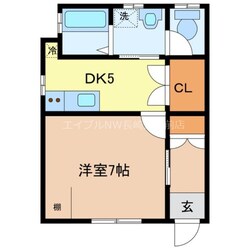 浦上駅 徒歩8分 1階の物件間取画像